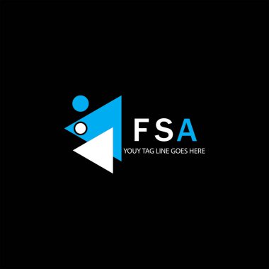 FSA harfi logosu vektör grafikli yaratıcı tasarım