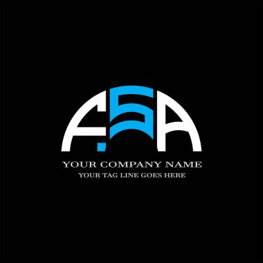 FSA harfi logosu vektör grafikli yaratıcı tasarım