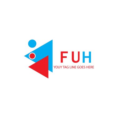 FUH harf logosu vektör grafikli yaratıcı tasarım