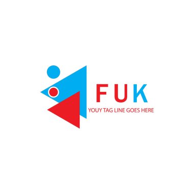 FUK harfi logosu vektör grafikli yaratıcı tasarım
