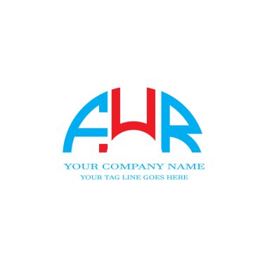 Vektör grafikli FUR harf logosu yaratıcı tasarımı