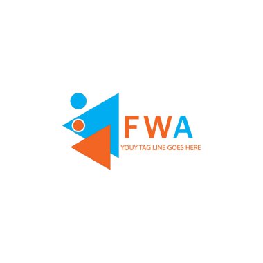 FWA harf logosu vektör grafikli yaratıcı tasarım