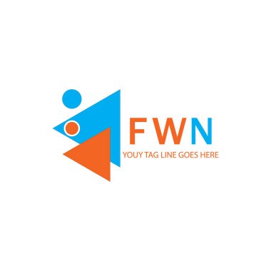 FWN harfi logosu vektör grafikli yaratıcı tasarım