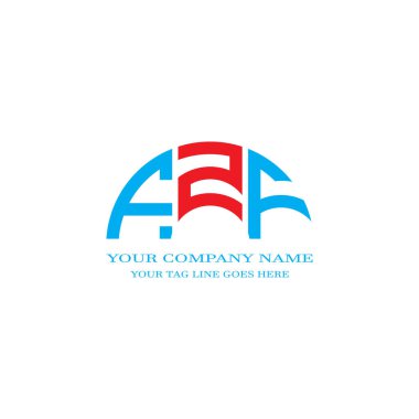 Vektör grafikli FZF harf logosu yaratıcı tasarımı