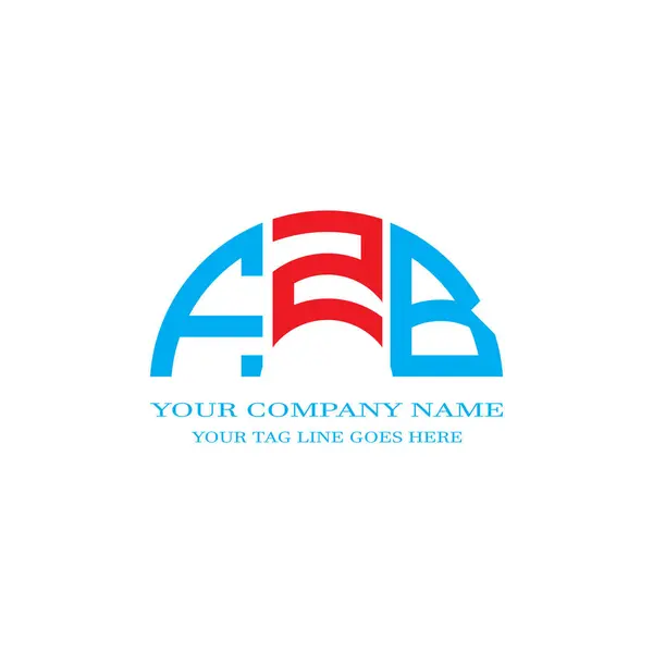 Fzb Lettre Logo Design Créatif Avec Graphique Vectoriel — Image vectorielle