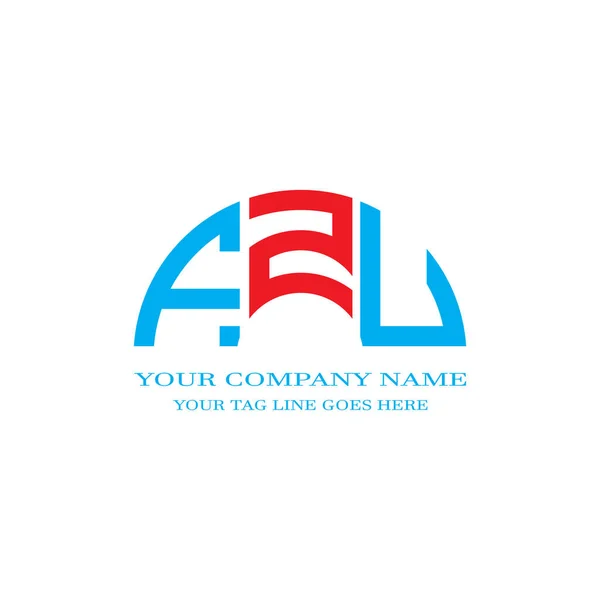 Fzu Lettre Logo Design Créatif Avec Graphique Vectoriel — Image vectorielle