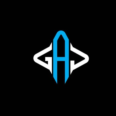 Vektör grafikli GAJ harf logosu yaratıcı tasarımı