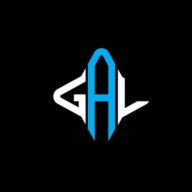 Vektör grafikli GAL harf logosu yaratıcı tasarımı