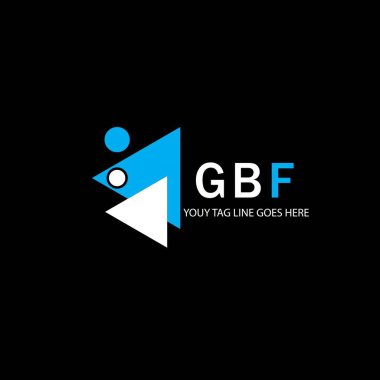Vektör grafikli GBF harf logosu yaratıcı tasarımı