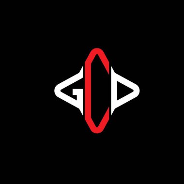 Vektör grafikli GCD harf logosu yaratıcı tasarımı
