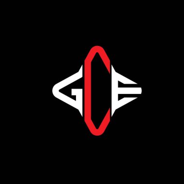 Vektör grafikli GCE harf logosu yaratıcı tasarımı