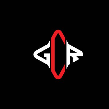 Vektör grafikli GCR harf logosu yaratıcı tasarımı