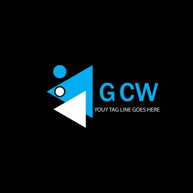 Vektör grafikli GCW harf logosu yaratıcı tasarımı