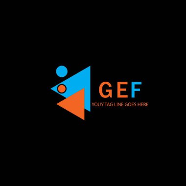 GEF harfi logosu vektör grafikli yaratıcı tasarım