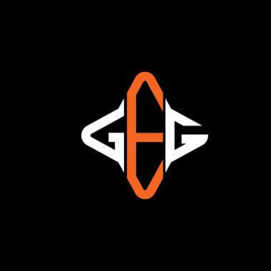 GEG harfi logosu vektör grafikli yaratıcı tasarım