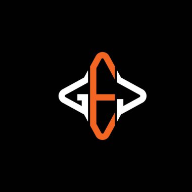 GEJ harf logosu vektör grafikli yaratıcı tasarım