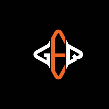 GEQ harfi logosu vektör grafikli yaratıcı tasarım