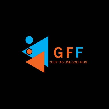 Vektör grafikli GFF harf logosu yaratıcı tasarımı