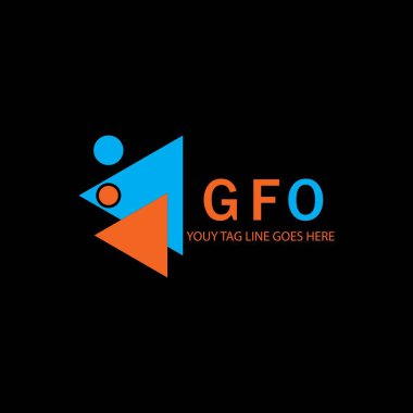 Vektör grafikli GFO harfi logosu yaratıcı tasarımı