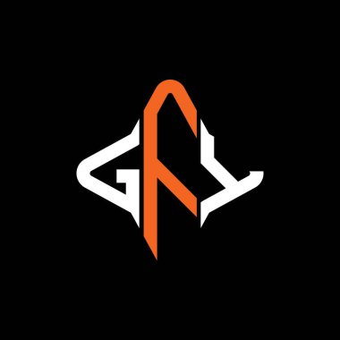 Vektör grafikli GFY harf logosu yaratıcı tasarımı