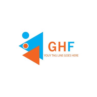 GHF harf logosu vektör grafikli yaratıcı tasarım