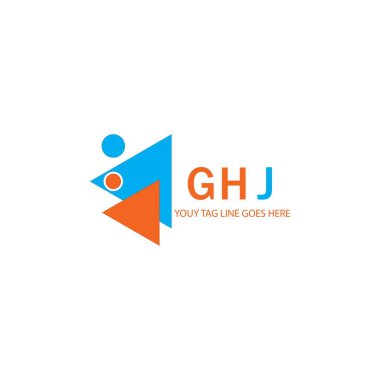 GHJ harf logosu vektör grafikli yaratıcı tasarım