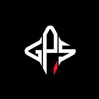 GPS harfi logosu vektör grafikli yaratıcı tasarım