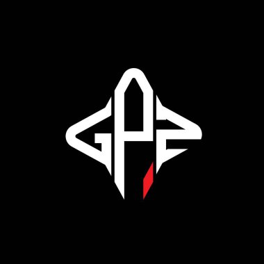 Vektör grafikli GPZ harf logosu yaratıcı tasarımı