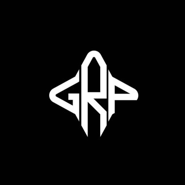 GRP harf logosu vektör grafikli yaratıcı tasarım