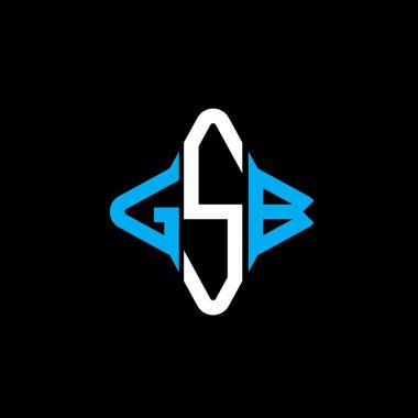 Vektör grafikli GSB harf logosu yaratıcı tasarımı
