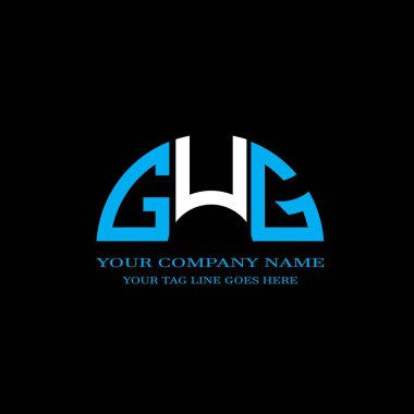 Vektör grafikli GUG harf logosu yaratıcı tasarımı