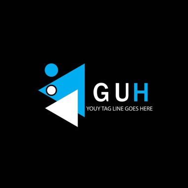 GUH harf logosu vektör grafikli yaratıcı tasarım
