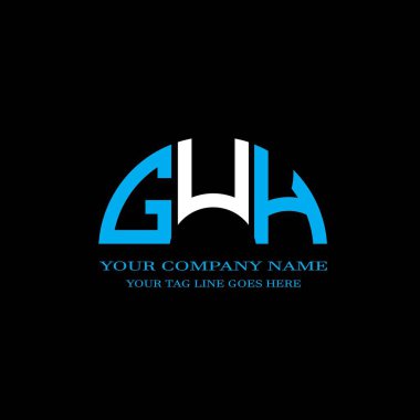 GUH harf logosu vektör grafikli yaratıcı tasarım