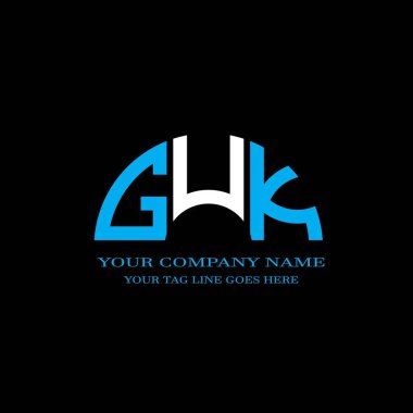 GUK harf logosu vektör grafikli yaratıcı tasarım