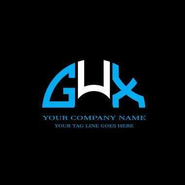 GUX harf logosu vektör grafikli yaratıcı tasarım