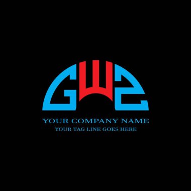 Vektör grafikli GWZ harf logosu yaratıcı tasarımı