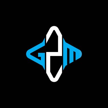 Vektör grafikli GZM harf logosu yaratıcı tasarımı