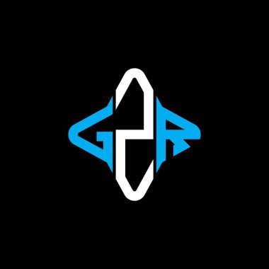Vektör grafikli GZR harf logosu yaratıcı tasarımı