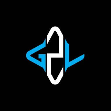 Vektör grafikli GZV harf logosu yaratıcı tasarımı