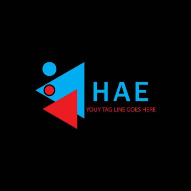 HAE harf logosu vektör grafikli yaratıcı tasarım