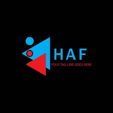 HAF harfi logosu vektör grafikli yaratıcı tasarım