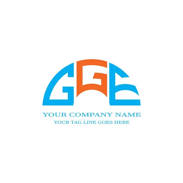 Творческий Дизайн Логотипа Gge Векторной Графикой — стоковый вектор
