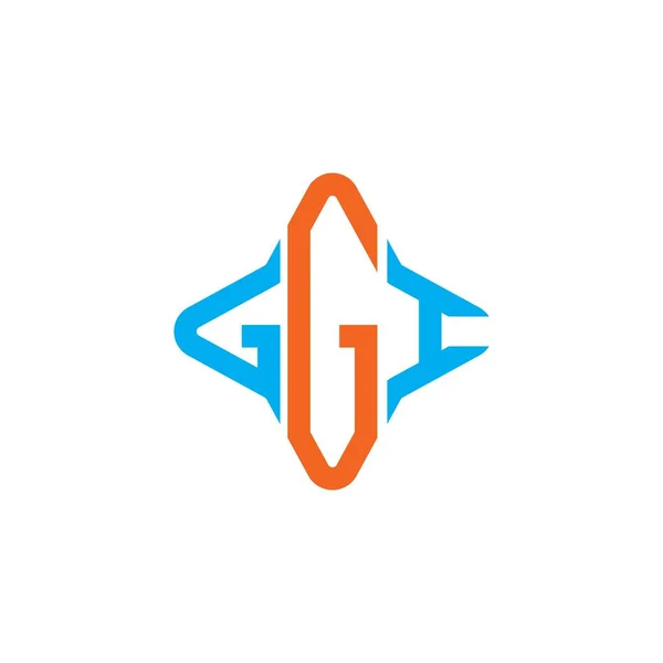 Ggi Letter Logo Creatief Ontwerp Met Vector Grafisch — Stockvector