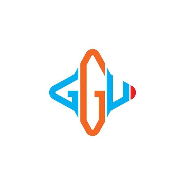 Logo Lettre Ggu Design Créatif Avec Graphique Vectoriel — Image vectorielle