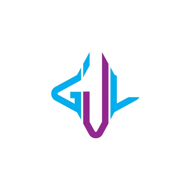 Logo Lettera Gjl Design Creativo Con Grafica Vettoriale — Vettoriale Stock