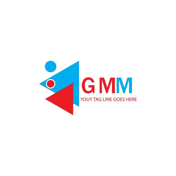 Gmm Carta Logotipo Design Criativo Com Gráfico Vetorial — Vetor de Stock