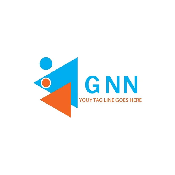 Gnn Letter Logo Creatief Ontwerp Met Vector Grafisch — Stockvector