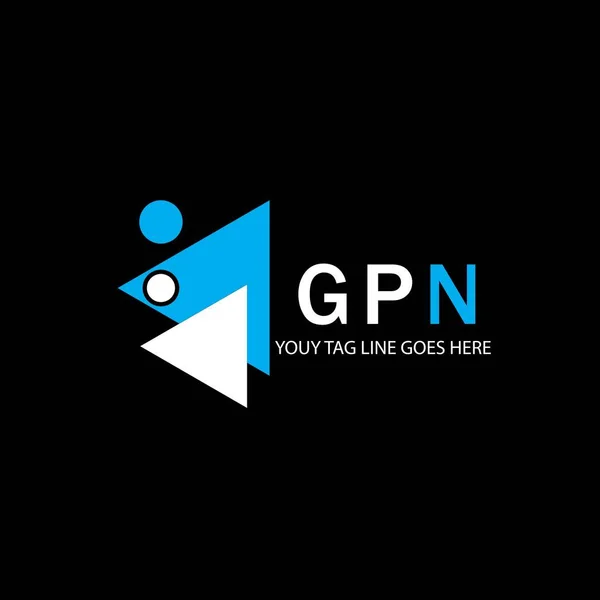 Gpn Letra Logo Diseño Creativo Con Gráfico Vectorial — Vector de stock