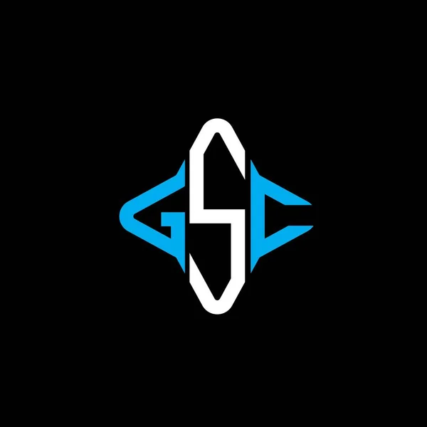 Gsc Carta Logotipo Design Criativo Com Gráfico Vetorial — Vetor de Stock
