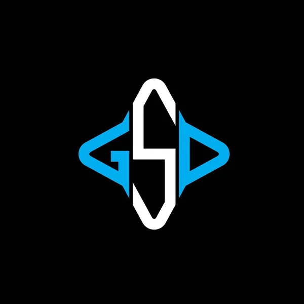 Gsd Літерний Логотип Творчого Дизайну Векторною Графікою — стоковий вектор